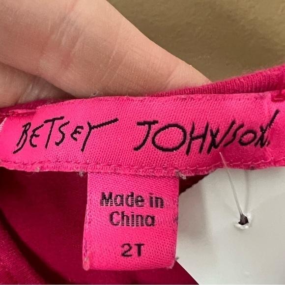 Betsey Johnson Toddler Girls Red Ruffle Sparkle Bow Dress Size 2T - Picture 3 of 4